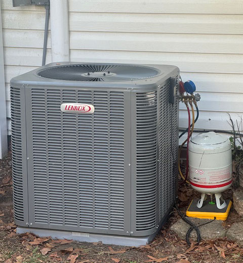 Lennox air conditioner getting maintenance